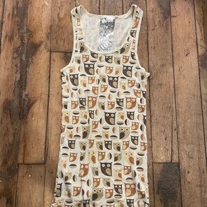 Delta Owl Patterned Tank Top